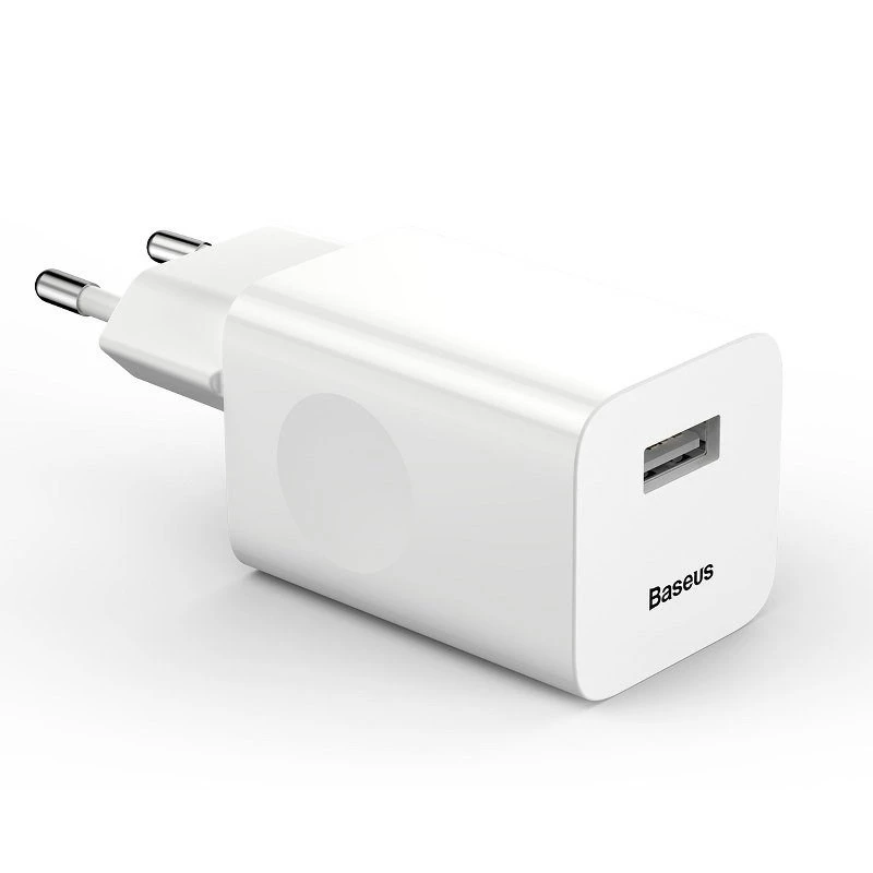 Kroviklis Baseus Quick Charger CCALL-BX02, 24 W maks., USB Fast Charge 3.0, baltas, 100–240 V