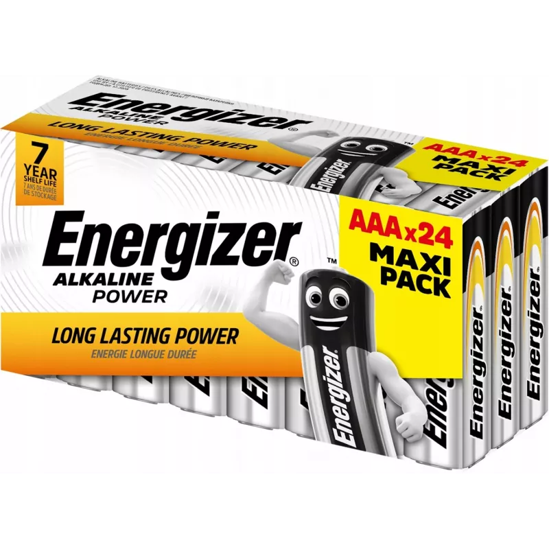 Energizer baterijos Alkaline Power AAA LR03 Maxi pakuotė 24 vnt. naujos