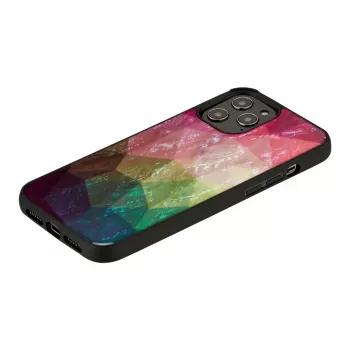 Apsauginis dėklas „iKins“, skirtas „Apple iPhone 12“ / „12 Pro“ – juodas, vandens gėlių dizainas