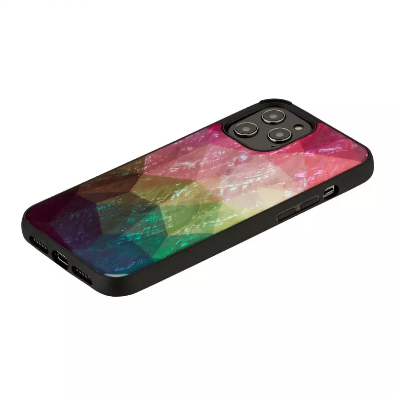 Apsauginis dėklas „iKins“, skirtas „Apple iPhone 12“ / „12 Pro“ – juodas, vandens gėlių dizainas