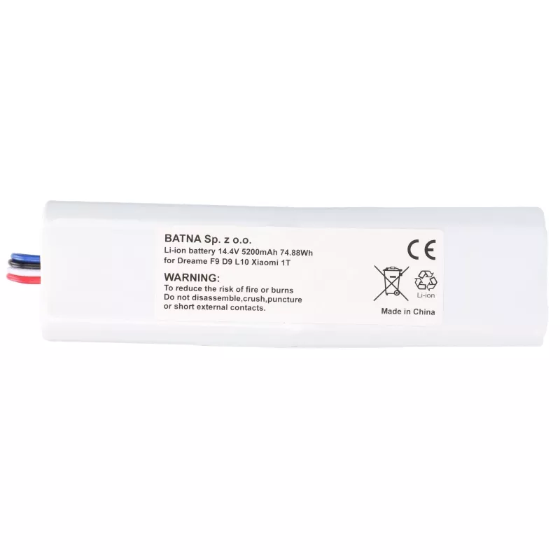 Baterija, skirta Dreame Vacuum F9/D9 PRO, 14,4 V 5200 mAh