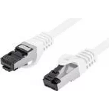 LANBERG Patchcord S/FTP Cat.8.1 1 m LSZH CU, baltas, fluke patvirtintas
