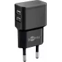 Wentronic goobay Dvigubas USB įkroviklis - Maitinimo šaltinis - 12 W - 2,4 A - 2 išvesties prievadai (USB) - Juodas (44951)