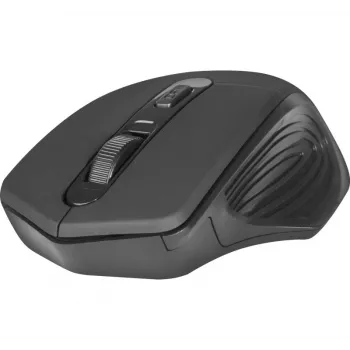 Belaidė optinė pelė DEFENDER Datum MB-345 RF, abiem rankoms tinkama/dešiniarankiams, 1600 DPI, 3 mygtukai, USB RF imtuvas, juoda