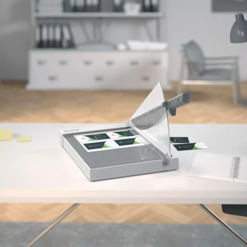 Leitz Precision Home Office popieriaus pjaustyklė A4, 10 lapų, rankinis spaustukas, nerūdijantis plienas, A4, 80 g/m², antracito