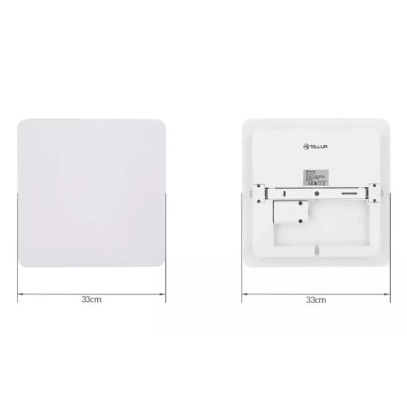 Lubinis šviestuvas Tellur Tellur WiFi LED 24W Square — 24W LED, kvadratinis lubinis šviestuvas, WiFi valdymas