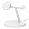 Belkin BoostCharge Pro 3-in-1 belaidė įkrovimo stotelė ausinėms, išmaniajam telefonui, išmaniajam laikrodžiui, balta, USB, belaidis įkrovimas, greitasis įkrovimas, vidaus naudojimui