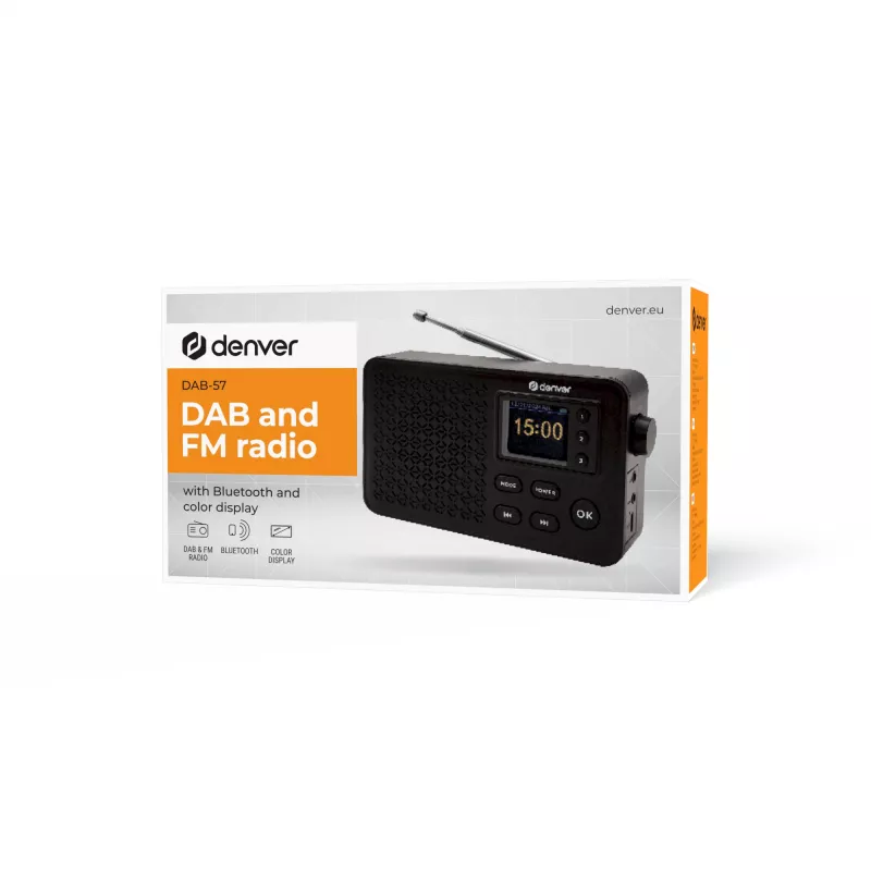 Denver DAB-57 radijas Nešiojamasis Juoda