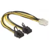 “DeLOCK 83433” vidinis maitinimo laidas 0,3 m PCI-E 6+2 kontaktų 6 kontaktų