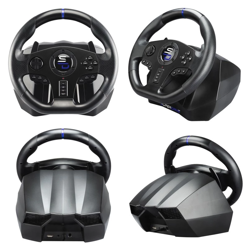 Vairaratis + pedalai Subsonic SV750 juodas 270° sukimosi USB