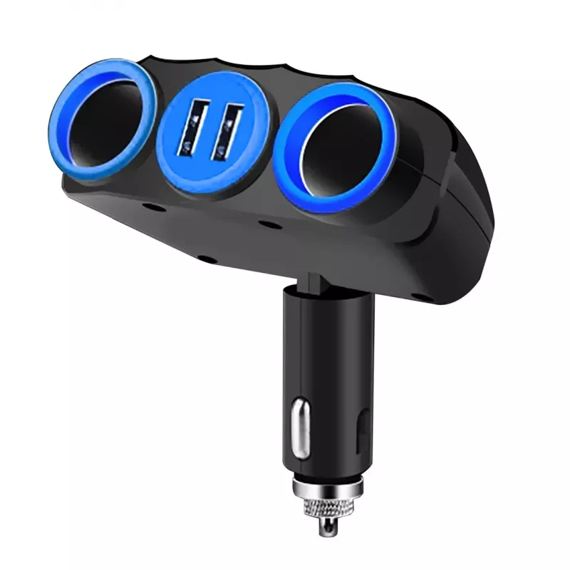 Vakoss TP-3268K 2xUSB cigarečių žiebtuvėlio lizdo skirstytuvas