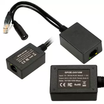 PoE adapteris Extralink EX.14688 Fast Ethernet Gigabit Ethernet 24 V
