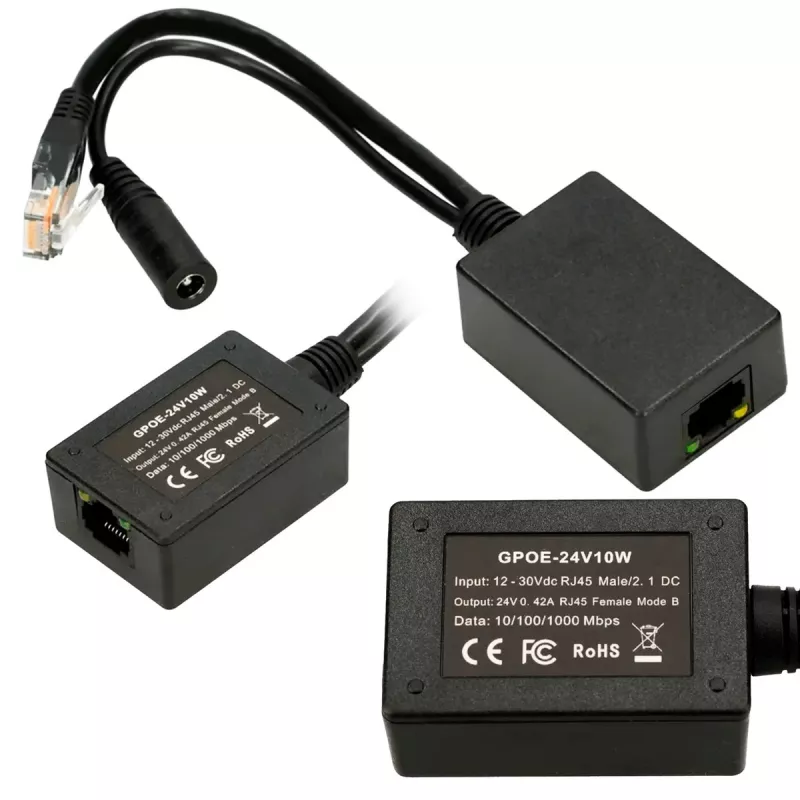 PoE adapteris Extralink EX.14688 Fast Ethernet Gigabit Ethernet 24 V