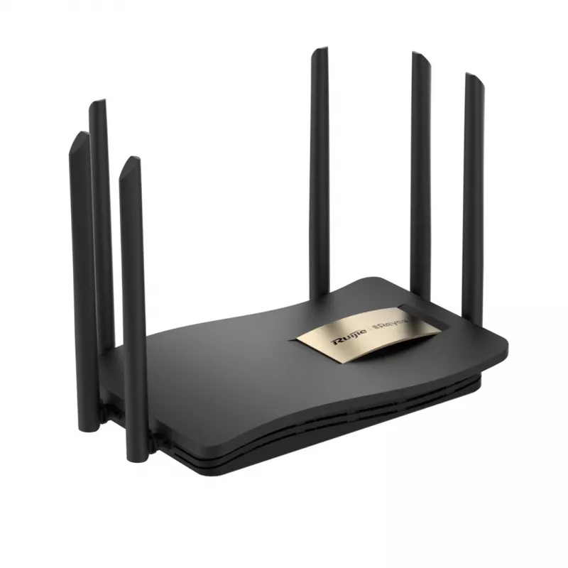 Stalinis maršrutizatorius RUIJIE RG-EW1200G PRO dviejų juostų „Wi‑Fi 5“, 1300 Mbps, 6 išorinės antenos, 4 gigabitinio eterneto prievadai