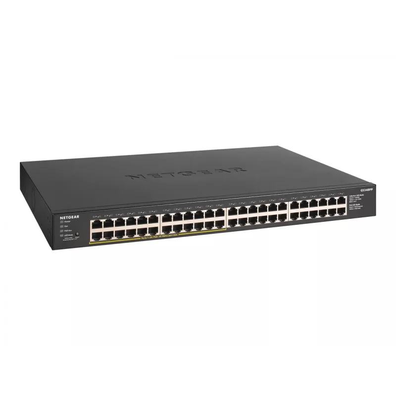 NETGEAR GS348PP Nevaldomas Gigabit Ethernet (10/100/1000) Power over Ethernet (PoE) Juodas
