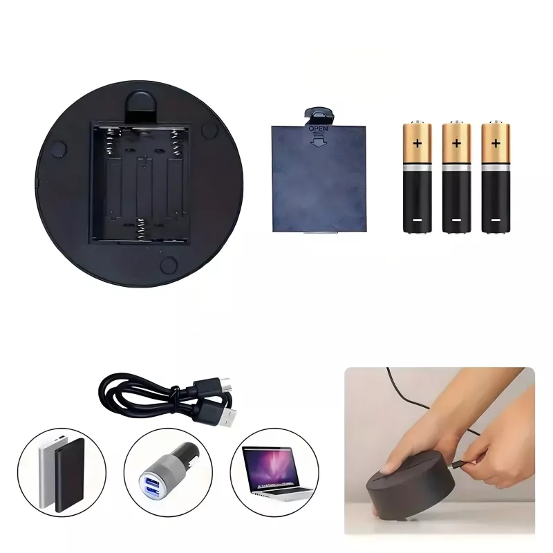 Naktinė lempa Extralink HOME 3D širdies optinės iliuzijos prie lovos USB
