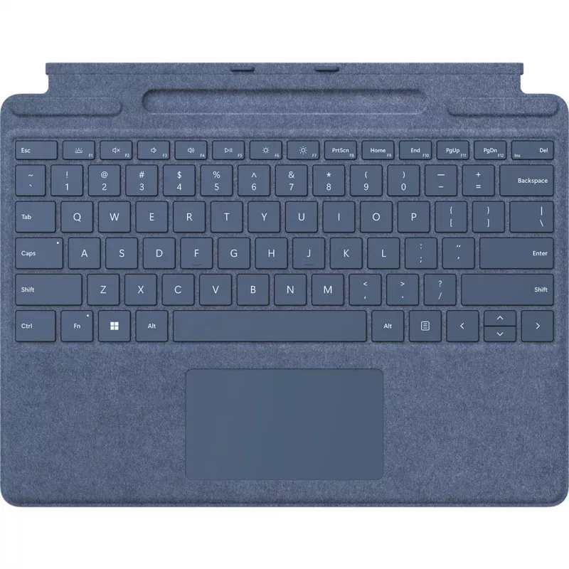 Microsoft Surface Pro klaviatūra DE/AT QWERTZ vokiška mėlyna su jutikliniu kilimėliu
