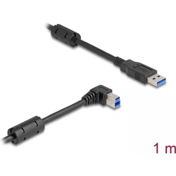 DeLOCK USB laidas Type-A kištukas į Type-B kištuką 90° kampuotas 1 m