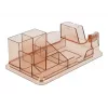 Stalinis Organizatorius DeLOCK 18341 Skaidrus Rudas Plastikas 145x250x85mm