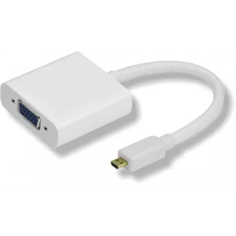Microconnect HDMIDVGA vaizdo laido adapteris 0,25 m HDMI D tipo (mikro) VGA (D-Sub) baltas