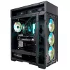 InWin Modfree Deluxe Big-Tower grūdintas stiklas – juoda