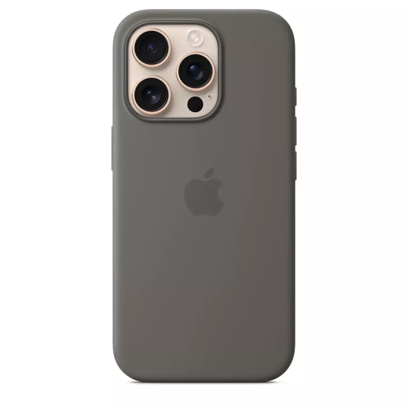 Apple iPhone 16 Pro silikoninis dėklas su MagSafe - Stone Gray