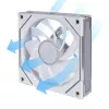 120 mm Lian Li UNI FAN SL-INF belaidis ARGB PWM — baltas, modulinė magnetinė ventiliatorių sistema