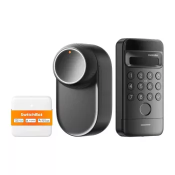 SwitchBot Ultra 3-in-1 išmanioji spyna su Hub Mini Matter valdymo skydeliu ir Vision klaviatūra
