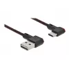 USB laidas DeLOCK EASY-USB 2.0 Type-A kištukas į Type-C kištukas 0,5 m juodas
