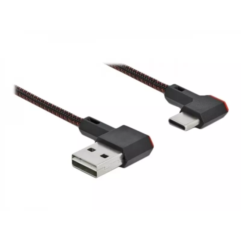 USB laidas DeLOCK EASY-USB 2.0 Type-A kištukas į Type-C kištukas 0,5 m juodas