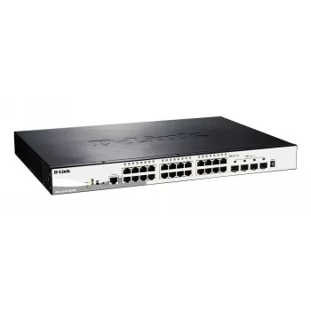 D-Link DGS-1510-28XMP valdomas L2/L3 Gigabit Ethernet (10/100/1000) Power over Ethernet (PoE) juodas, pilkas