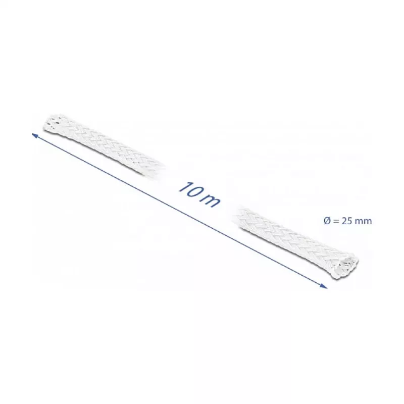Pintas įvores DeLOCK 20806 10 m x 25 mm balta