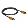 HDMI kabelis DeLOCK 85728 1,5 m Type A juodas auksinis