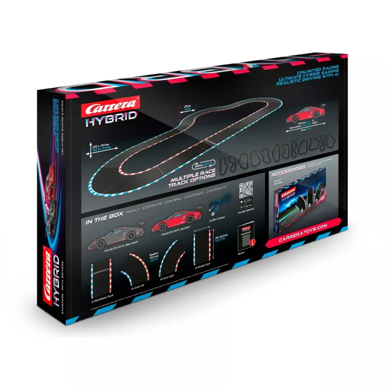 Lenktyninis automobilis ir trasos rinkinys Carrera 50050002 juoda, mėlyna, geltona 12+