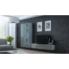 Cama Vitrininė spintelė VIGO '180' 180/40/30 baltas/pilkas blizgus