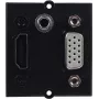 Bachmann 917.226 - 0,2 m - HDMI - VGA - 3,5 mm lizdas - HDMI - VGA - 3,5 mm lizdas - Kištukas - Lizdas - Juoda