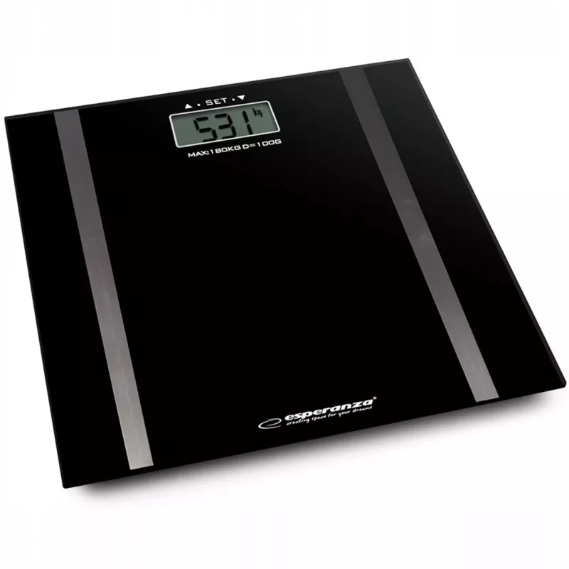 Asmeninės vonios svarstyklės Esperanza EBS018K - elektroninės, 180 kg, juodos