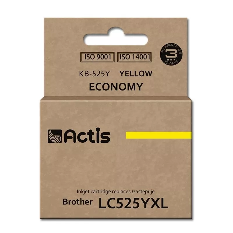 Actis KB-525Y rašalas (pakaitalas Brother LC525Y; Standartinis; 15 ml; geltonas)