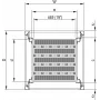SCHROFF 19 colių stovo lentyna, stacionari, 75 kg - 19/FACHB.STAT.600B 500T 7021 (22117845)