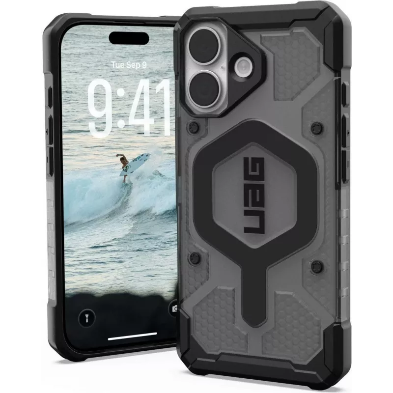 UAG Urban Armor Gear Pathfinder MagSafe Case | Apple iPhone 17 | ash (Pilka transparent)/Juoda | 114553113140 (114553113140)
