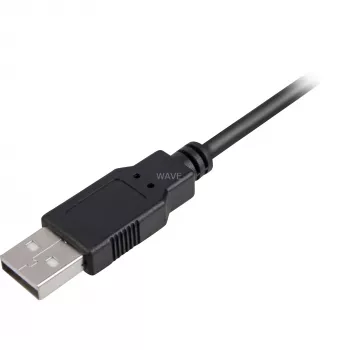 USB 2.0 ilginimo laidas, USB-A kištukas > USB-A lizdas (juodas, 3,0 metro, dvigubai ekranuotas)