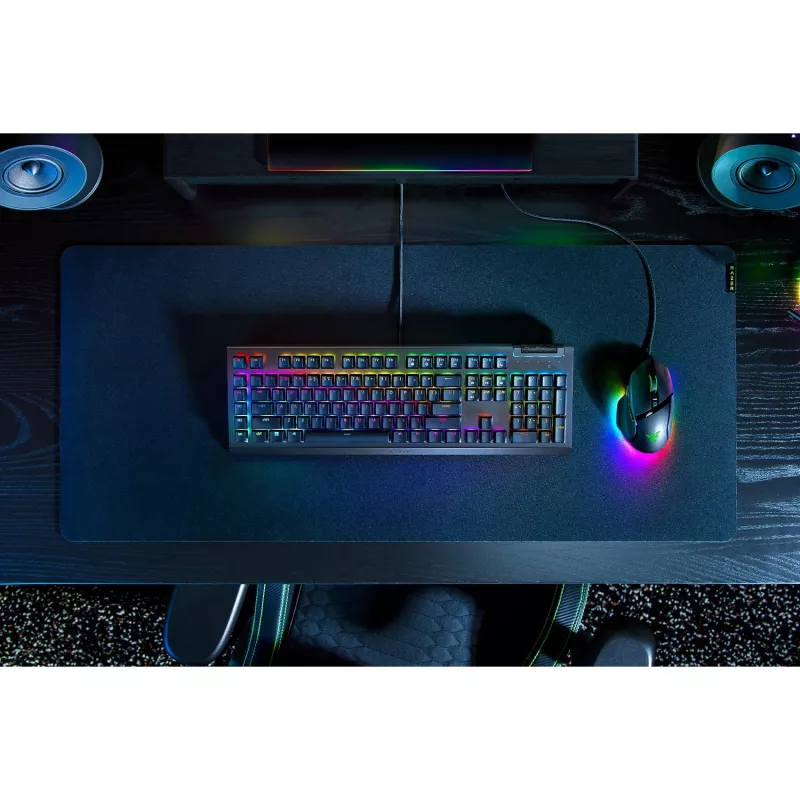 Razer JuodaWidow V4 X klaviatūra, žaidimų, USB, QWERTZ, vokiška, juoda