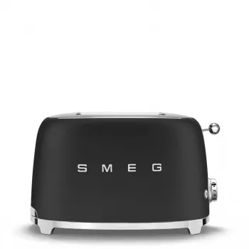 Smeg 50's Style TSF01BLMEU skrudintuvas, 2 riekėms, juodas, nerūdijantis plienas