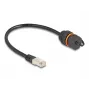 Tinklo kabelis DeLOCK 88146 RJ45 į RJ45 Cat.6A 0,25 m juodas