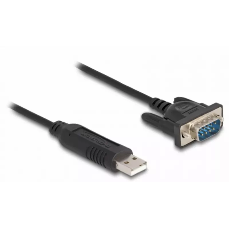 DeLOCK USB 2.0 į nuoseklųjį RS-232 adapteris 50 cm FTDI juodas