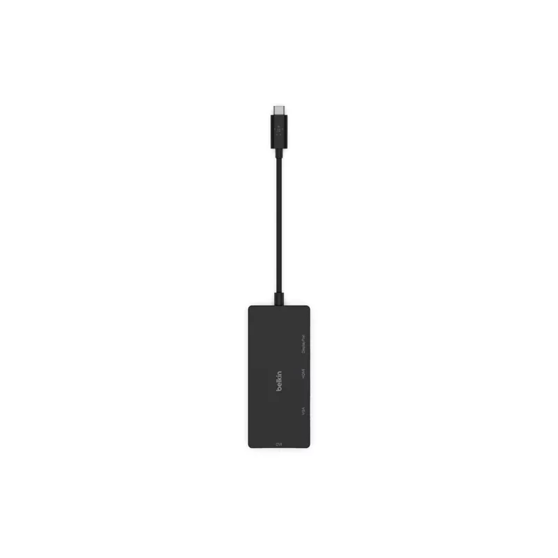 Linksys Belkin - Vaizdo adapteris - USB-C (V) į HD-15 (VGA), DVI-I, HDMI, DisplayPort (M) - 4K palaikymas - juodas (AVC003BTBK)