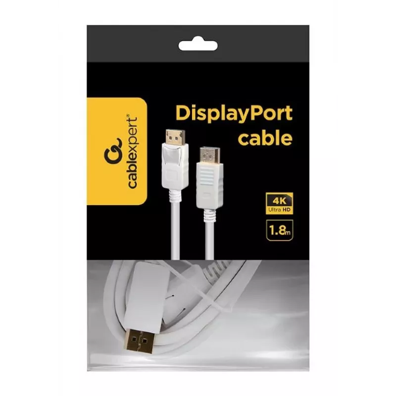 DisplayPort laidas Gembird CC-DP2-6-W — DisplayPort į DisplayPort, 1,8 m, baltas