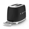 Smeg 50's Style TSF01BLMEU skrudintuvas, 2 riekėms, juodas, nerūdijantis plienas