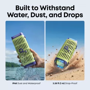 Nešiojamas garsiakalbis Anker Soundcore Boom 3i — 50 W, Bluetooth, atsparus vandeniui, žalias