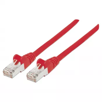 Intellinet tinklo komutacinis kabelis, Cat6, 0,5 m, raudonas, varinis, S/FTP, LSOH / LSZH, PVC, RJ45, auksu dengti kontaktai, neužkabinamas, su apsaugine mova, garantija visam eksploatavimo laikui